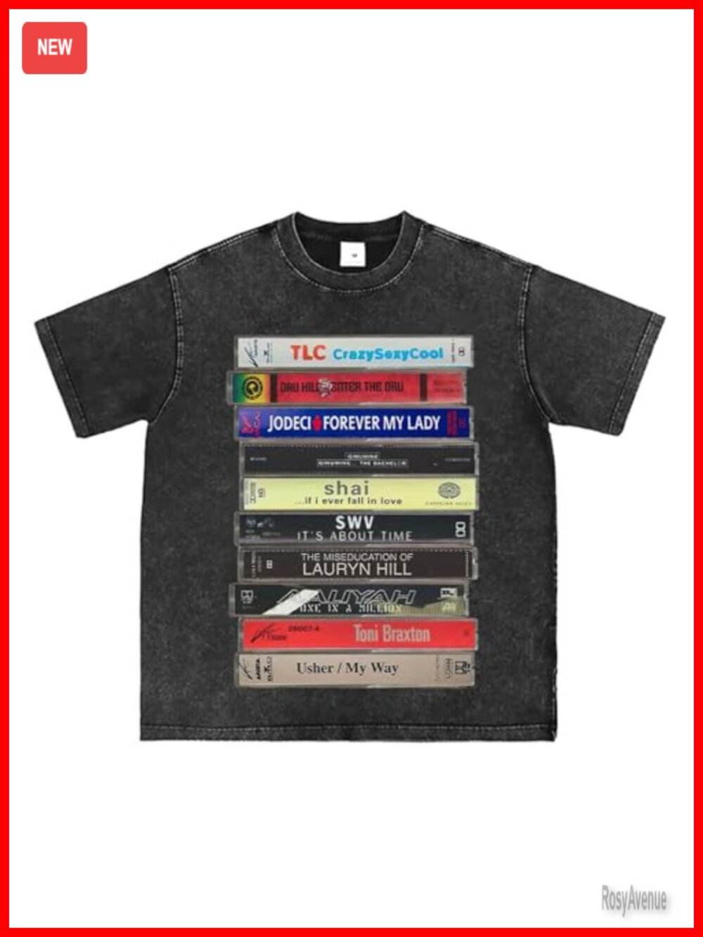 Vintage 90s R&B Cassette Tape Graphic Tee